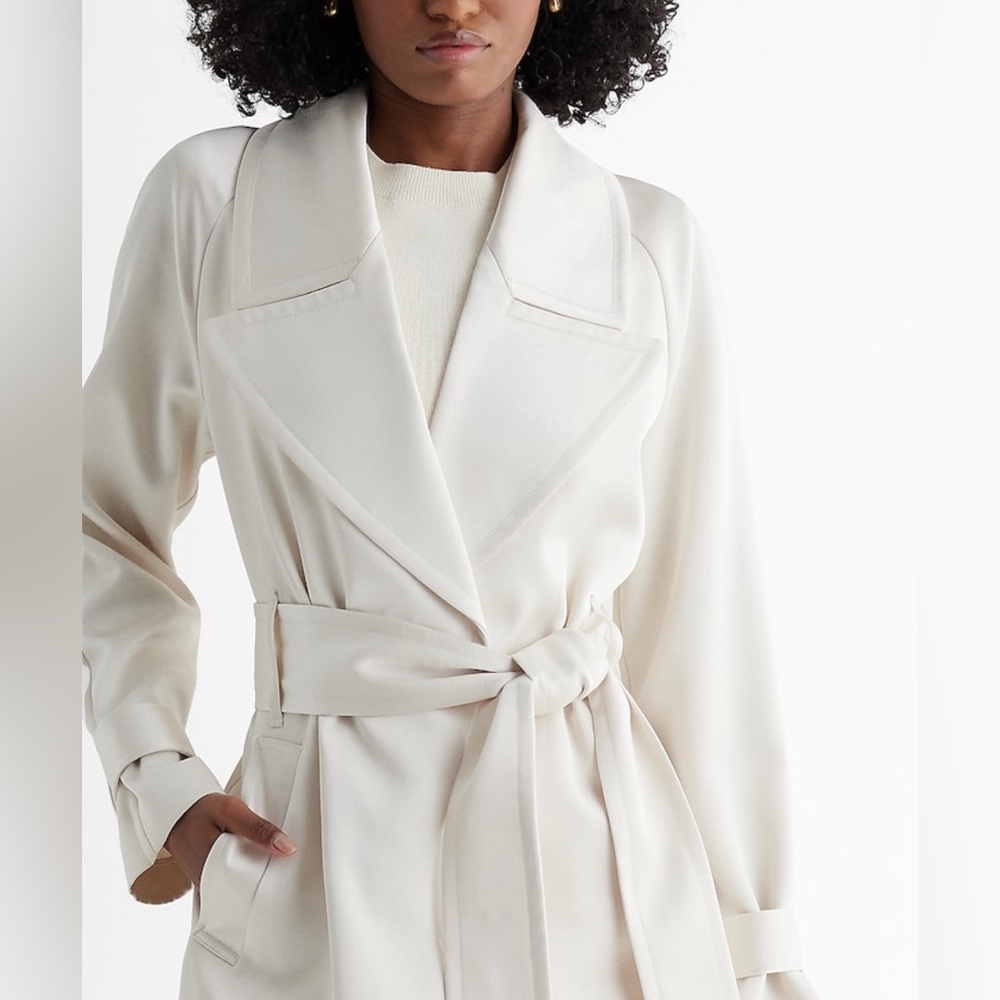 I bought two. NWT Satin Ivory Trench Size Small Sold Out in Stores and Online